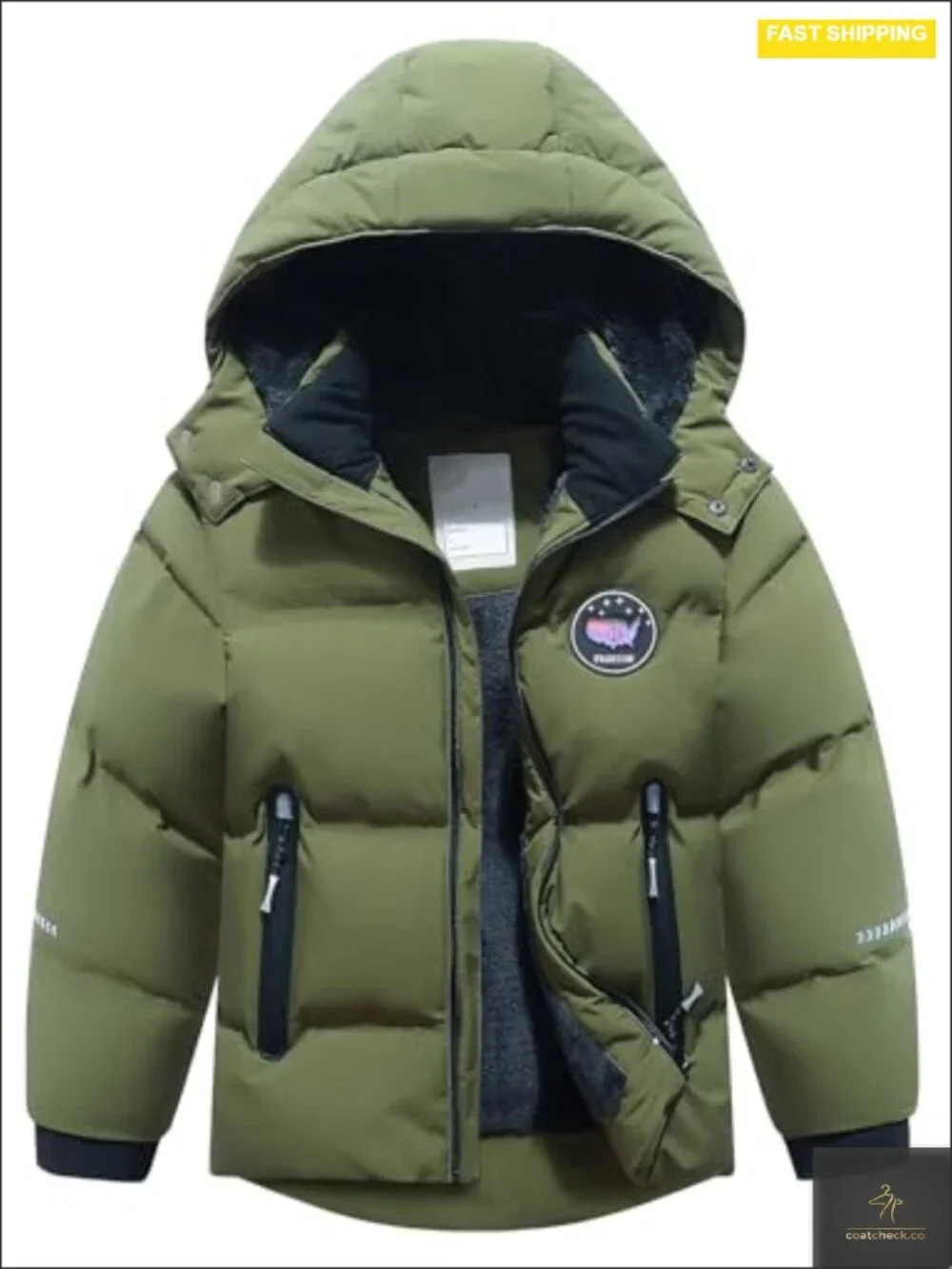 Kids Boy's Winter Coat Fleece Lined Waterproof Puffer Jacket Hooded Down Outdoor